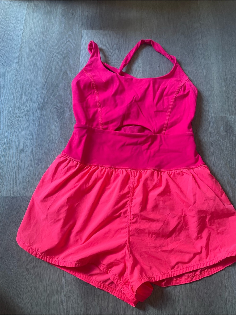 FP Movement by Free People Vibrant Hot Pink Athletic Romper